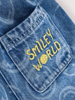 Next Mid Blue SmileyWorld® Pullon Barrel Jeans (3-16yrs)
