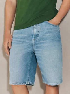 Next Edit Jort Denim Shorts Mid Blue Wash Outlet