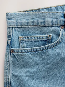 Next Edit Jort Denim Shorts Mid Blue Wash Outlet