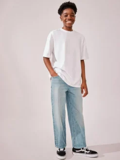 Next Mid Blue Wide Fit Authentic Jeans (3-16yrs) Discount