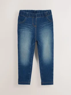 Next Mid Blue/Light Blue Denim 2 Pack Elasticated Waist Jeggings (3mths-7yrs) Online