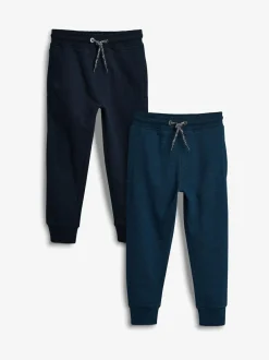 Next Mid Blue/Navy Slim Fit Joggers 2 Pack (3-16yrs) Best