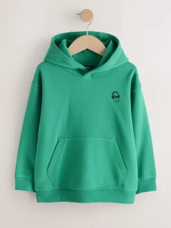 Next Mid Green Skull Sign Off Hoodie (3-16yrs) Outlet