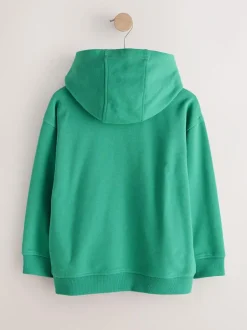 Next Mid Green Skull Sign Off Hoodie (3-16yrs) Outlet