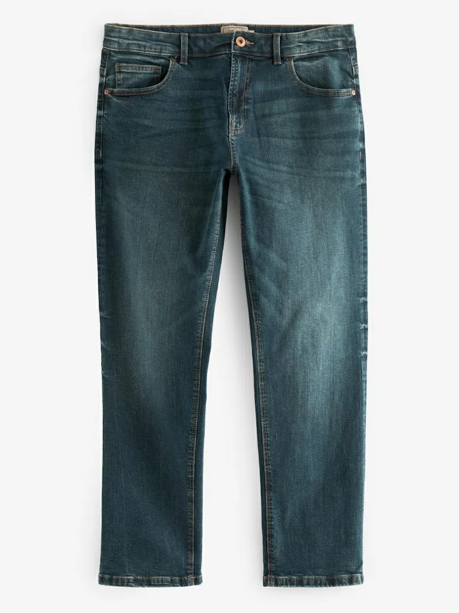 Next Straight Fit Authentic Stretch Denim Jeans Mid Tint