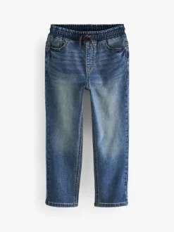 Next Loose Fit Stretch Elasticated Waist Jeans (3-16yrs) Mid Vintage Blue