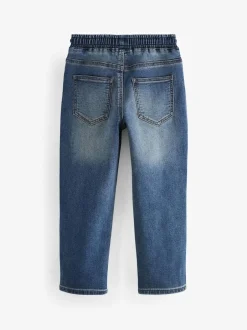 Next Loose Fit Stretch Elasticated Waist Jeans (3-16yrs) Mid Vintage Blue
