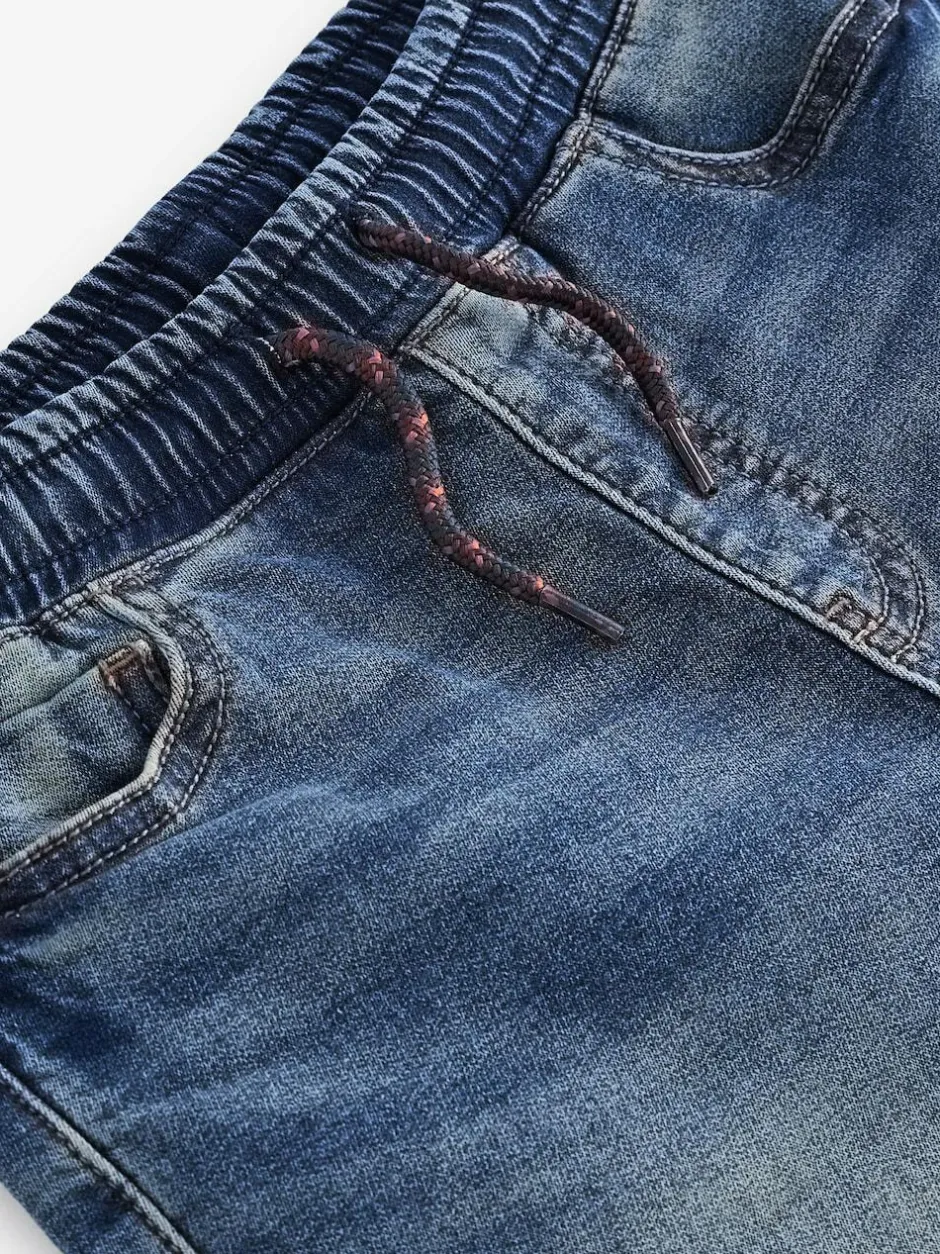 Next Loose Fit Stretch Elasticated Waist Jeans (3-16yrs) Mid Vintage Blue