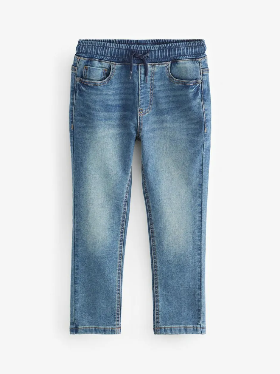 Next Regular Fit Stretch Elasticated Waist Jeans (3-16yrs) Mid Vintage Blue New