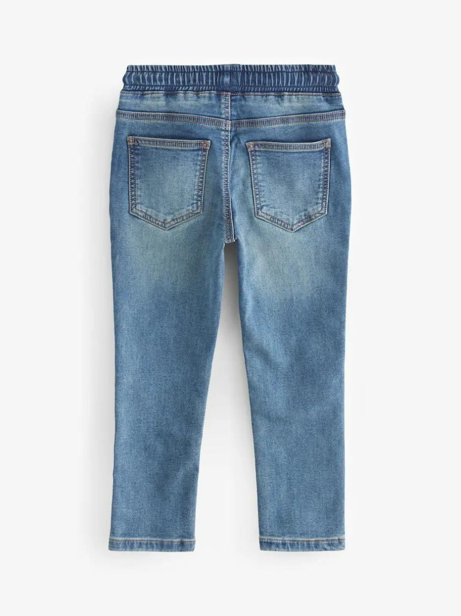 Next Regular Fit Stretch Elasticated Waist Jeans (3-16yrs) Mid Vintage Blue New