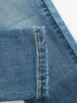 Next Regular Fit Stretch Elasticated Waist Jeans (3-16yrs) Mid Vintage Blue New