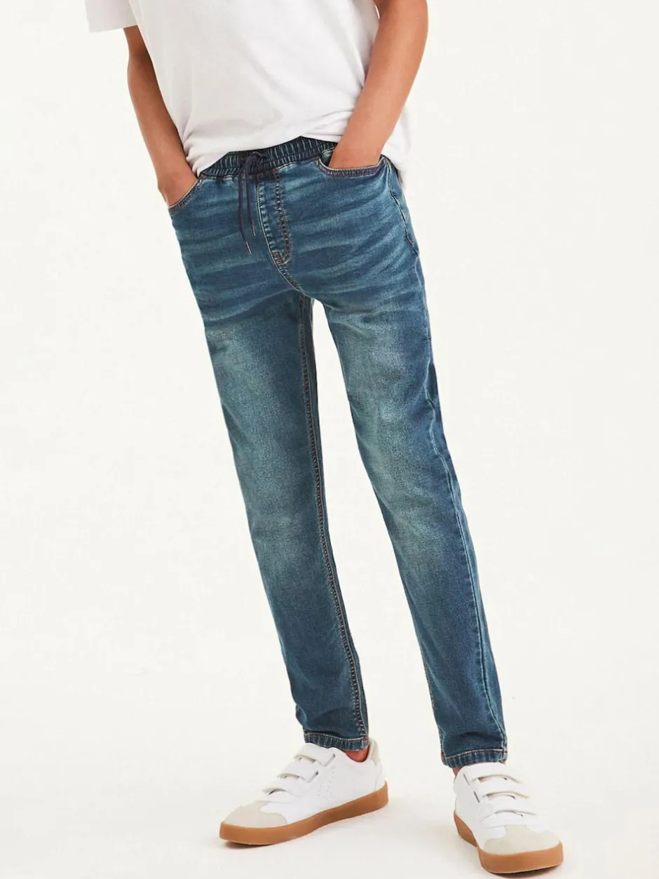 Next Skinny Fit Stretch Elasticated Waist Jeans (3-16yrs) Mid Vintage Blue