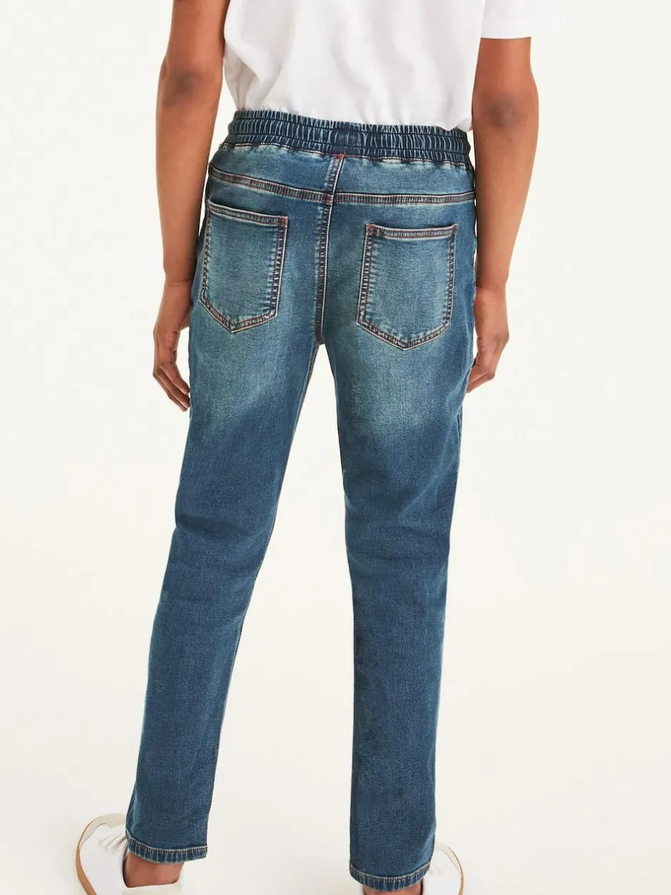 Next Skinny Fit Stretch Elasticated Waist Jeans (3-16yrs) Mid Vintage Blue
