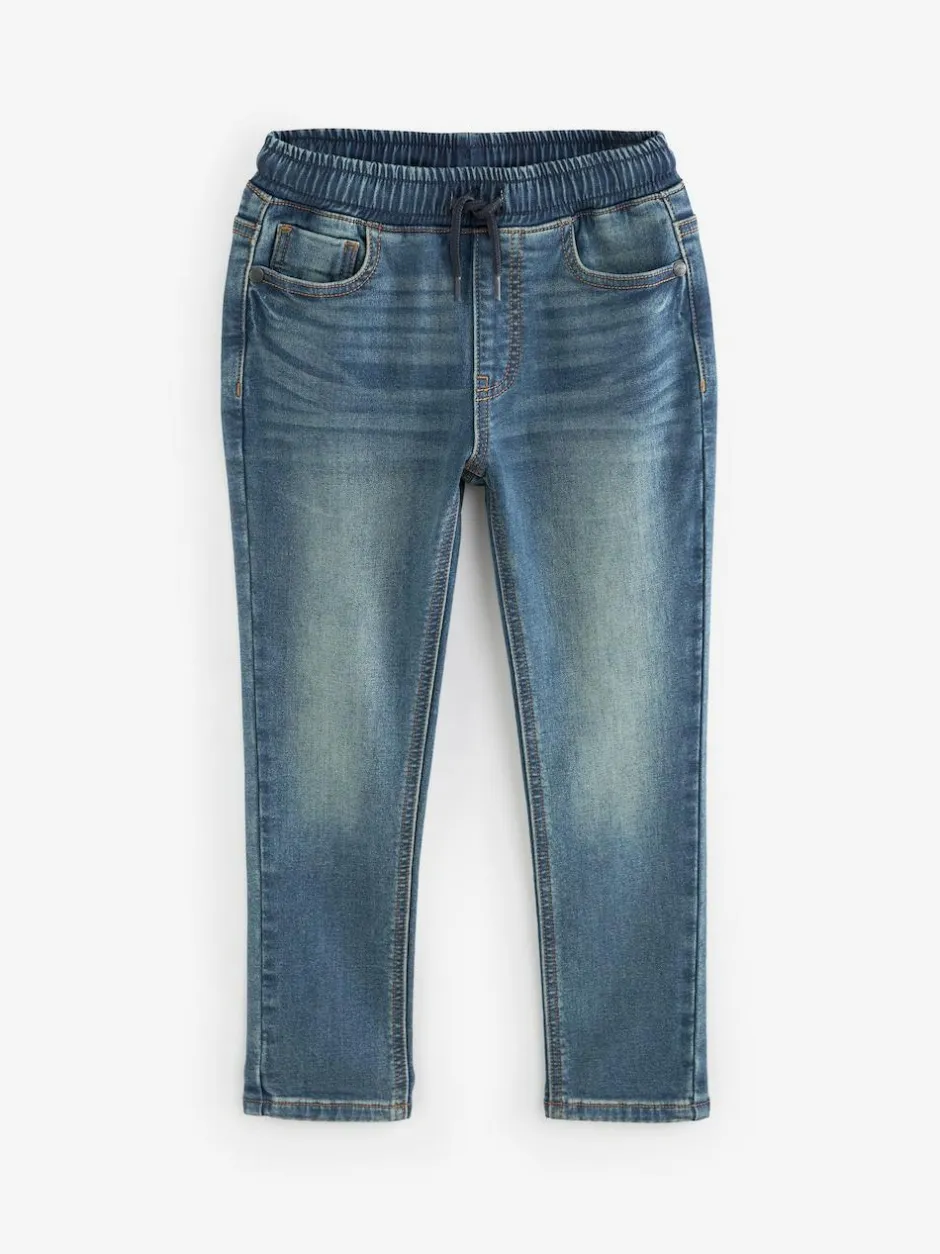 Next Skinny Fit Stretch Elasticated Waist Jeans (3-16yrs) Mid Vintage Blue