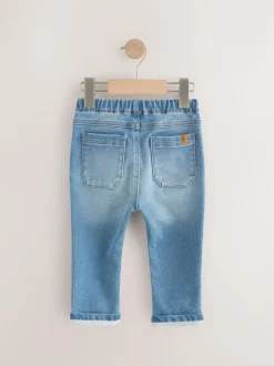 Next Super Soft Pull-On Jeans With Stretch (3mths-7yrs) Mid Wash Denim Outlet