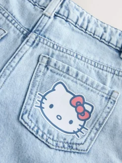 Next Mid Wash Hello Kitty Wide Leg Jeans (3-16yrs) Outlet