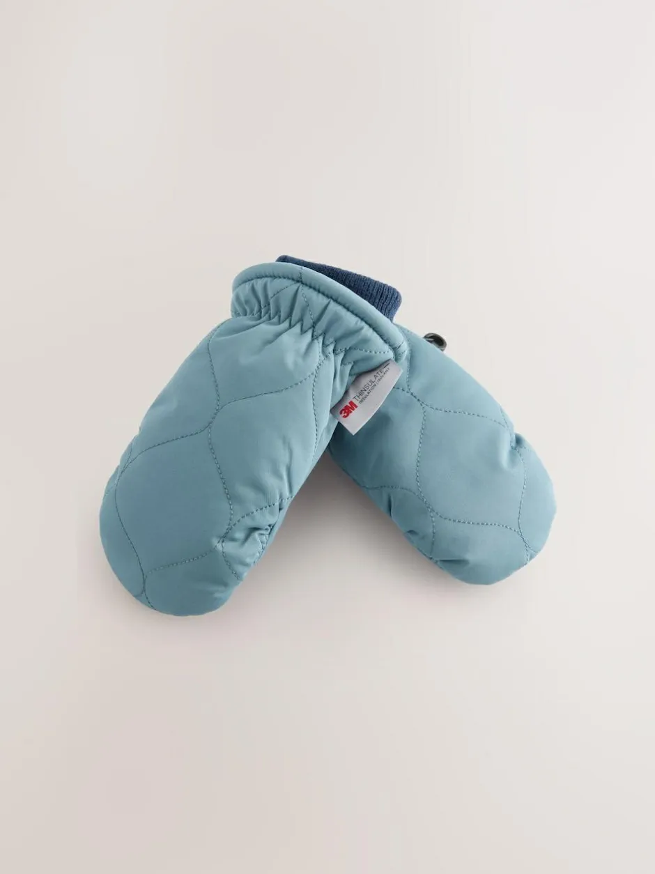 Next Ski Mittens Gloves (3mths-6yrs) Mineral Blue Outlet