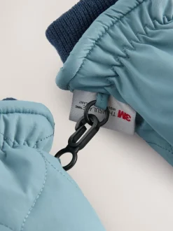 Next Ski Mittens Gloves (3mths-6yrs) Mineral Blue Outlet