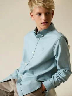 Next Mineral Green Single Oxford Shirt (3-16yrs) Clearance
