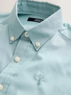 Next Mineral Green Single Oxford Shirt (3-16yrs) Clearance