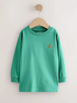 Next Long Sleeve Graphic Print T-Shirts 4 Pack (3mths-7yrs) Minerals Food Character Embroidery New