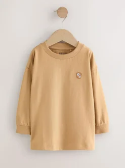 Next Long Sleeve Graphic Print T-Shirts 4 Pack (3mths-7yrs) Minerals Food Character Embroidery New