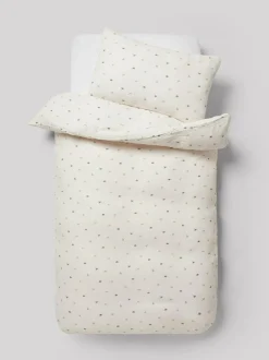 Next Crinkle Muslin 100% Cotton Duvet Cover and Pillowcase Set Mini Dino Discount