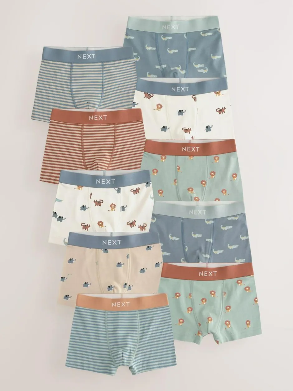 Next Mini Safari Print Trunks 10 Pack (1.5-16yrs)