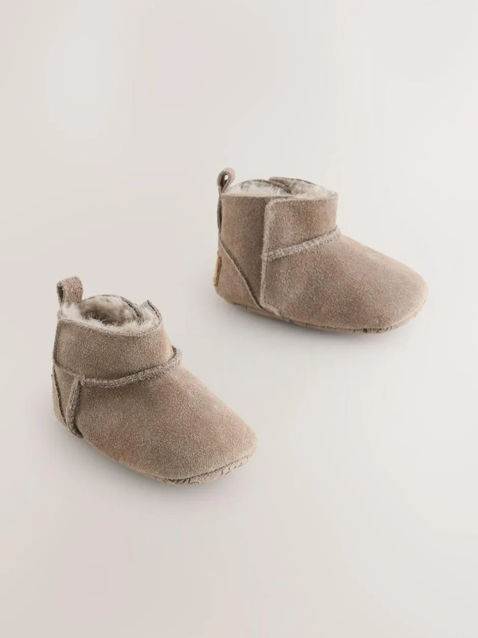 Next Suede Baby Pull-On Boots (0-24mths) Mink Brown Outlet