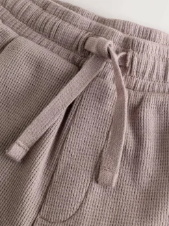 Next Textured Short Sleeve T-Shirt and Shorts Set (3-16yrs) Mink Brown Outlet