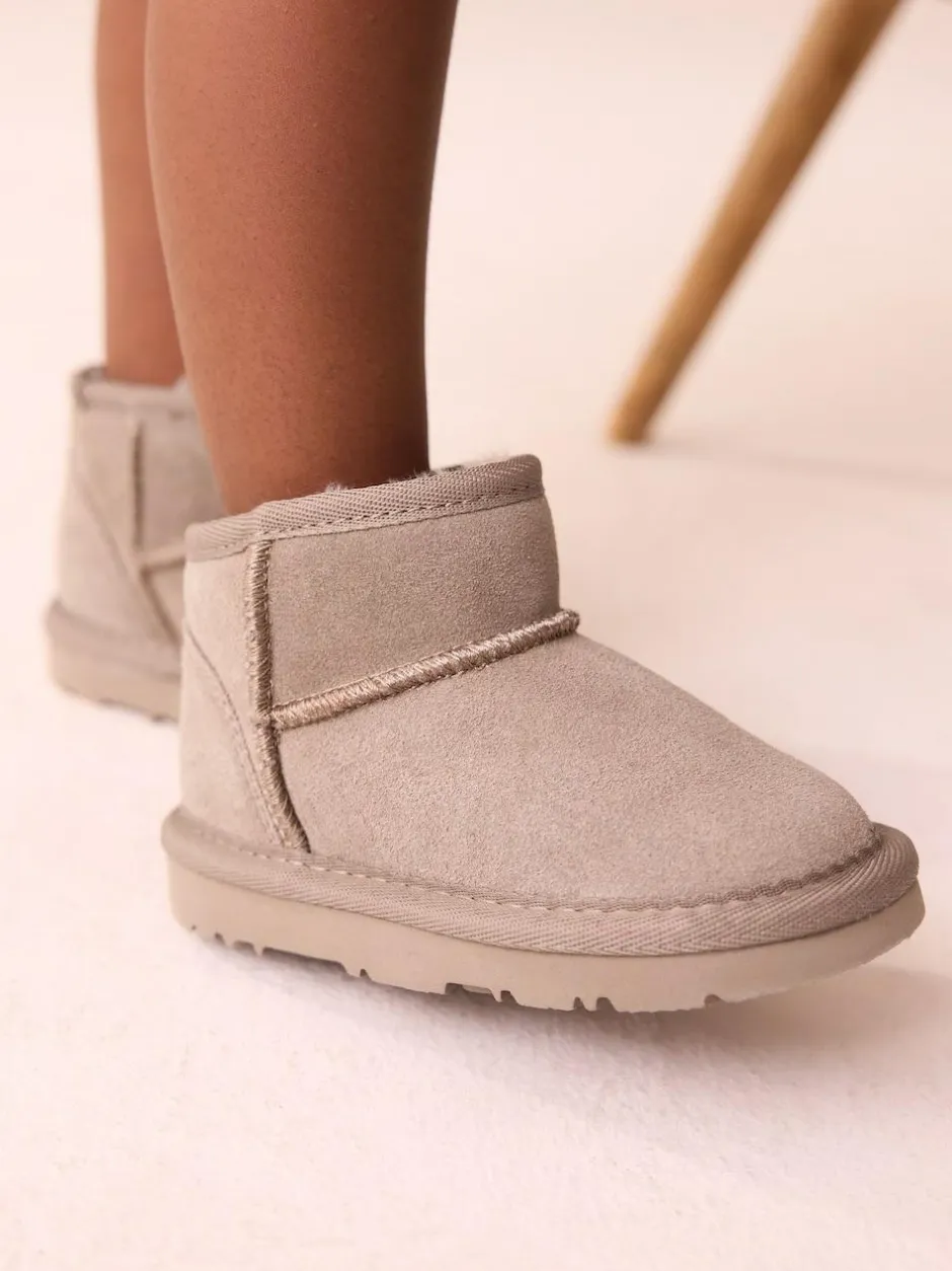 Next Mink Brown Water Repellent Standard Fit (F) Suede Pull On Boots Discount