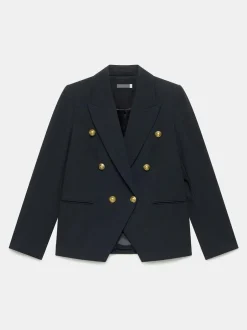 Mint Velvet Black Double Breasted Blazer New