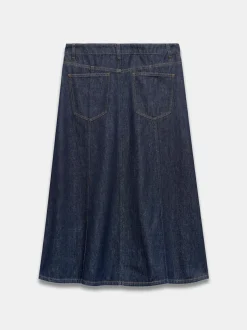 Mint Velvet Blue Denim Midi Skirt Outlet