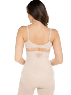Miraclesuit High Waisted Thigh Slimming Sheer Shorts Warm Beige Best