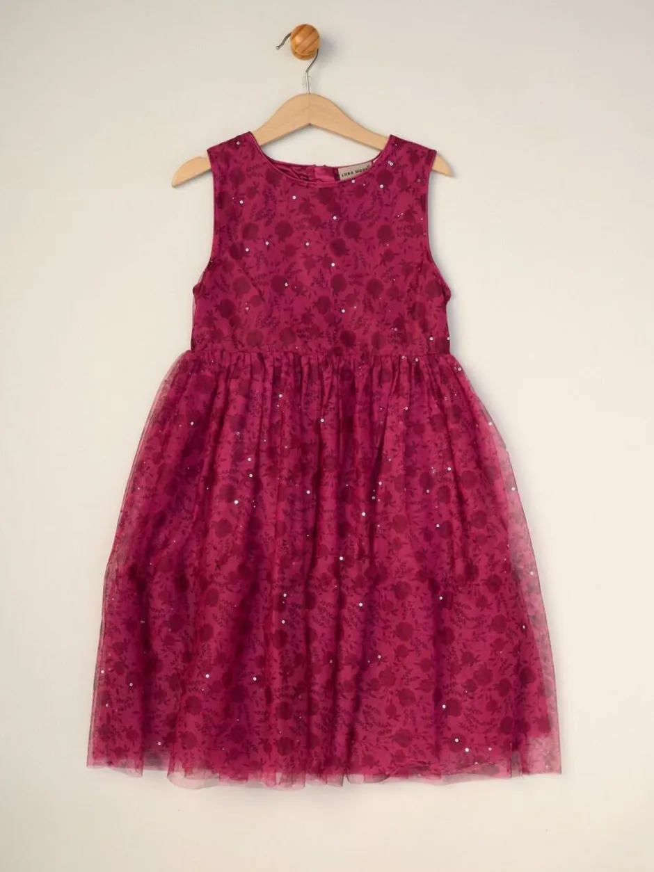 Miss Jacket with Tulle Appliqué and Printed Tulle Dress Set Hot