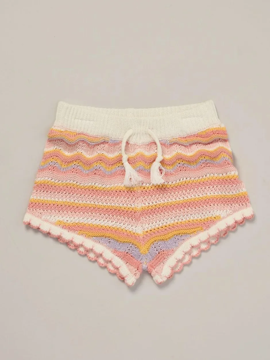 Miss True Knit Top Shorts and Headband Outfit Set Orange New