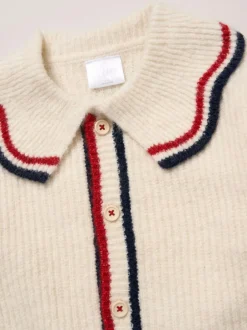 Miss True Knit White Cardigan with Check Skirt Outlet