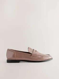 Next Forever Comfort® Round Toe Penny Loafers Mocha Brown Clearance