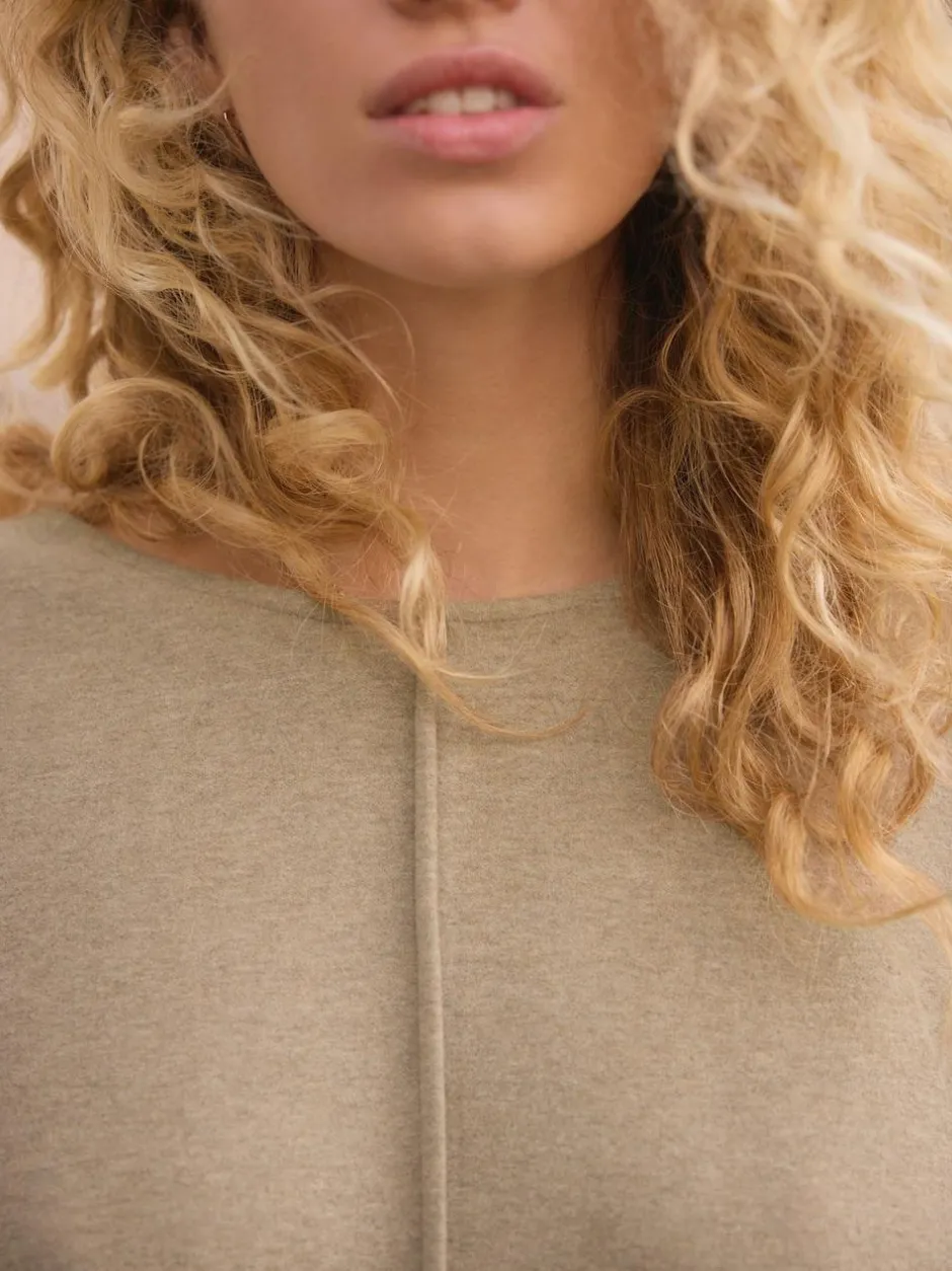 Next Mocha Brown Soft Brushed Finish Slouch Neck Longsleeve Sweatshirt Hot