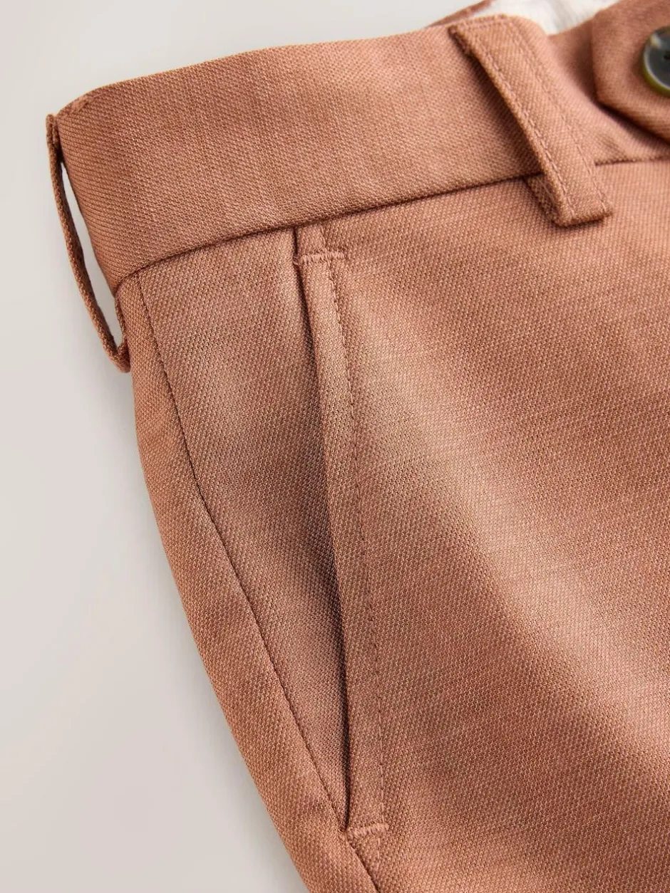 Next Mocha Brown Suit Trousers (3-16yrs) New