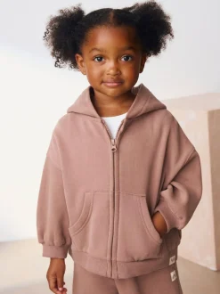 Next Mocha Brown Zip Through Hoodie (3mths-7yrs) Hot