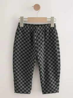Next Mono Checkerboard Single Wide Leg Jersey Joggers (3mths-7yrs) Outlet