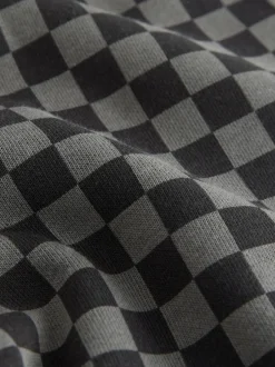 Next Mono Checkerboard Single Wide Leg Jersey Joggers (3mths-7yrs) Outlet