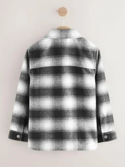 Next Check Zip Through Overshirt (3-16yrs) Mono Core Black/White Best