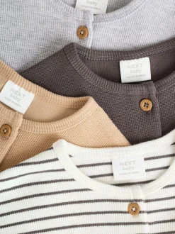 Next Baby Long Sleeve T-Shirts 4 Pack (0mths-2yrs) Mono Stripe Online