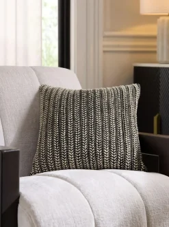 Next 43 x 43cm Two Tone Plait Textured Cushion Monochrome Discount