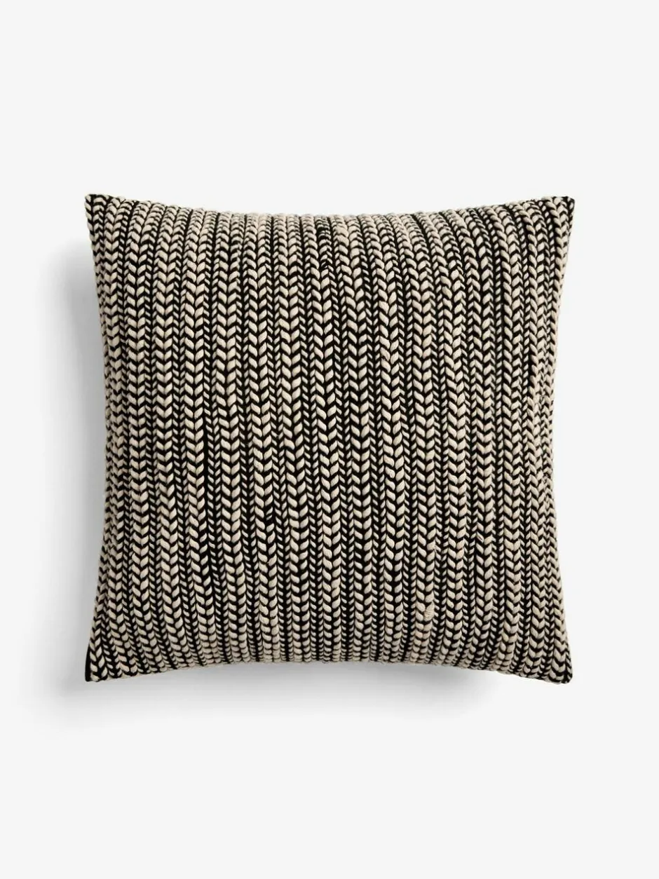 Next 43 x 43cm Two Tone Plait Textured Cushion Monochrome Discount