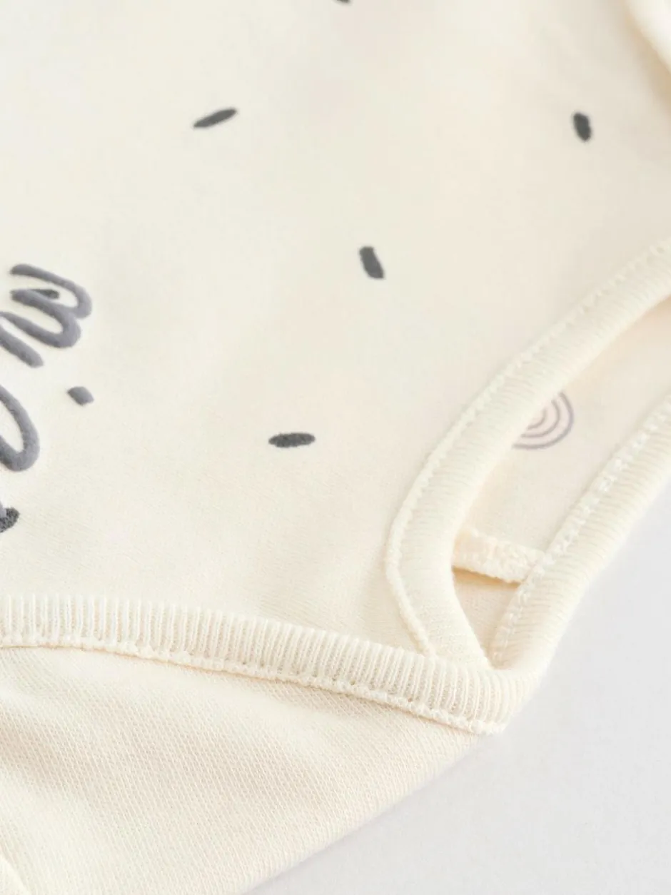 Next Baby Long Sleeve Bodysuits 5 Pack Monochrome Outlet