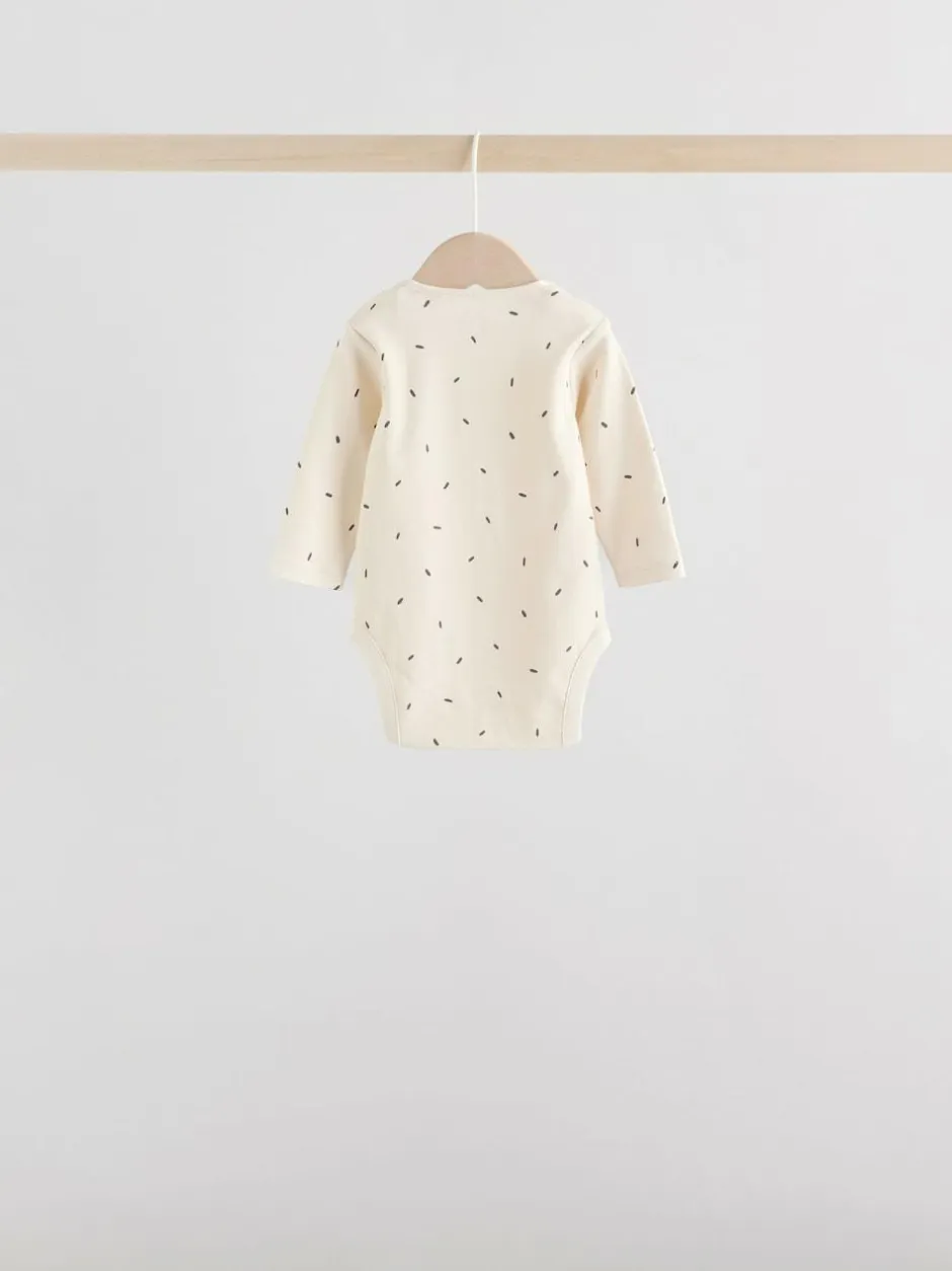 Next Baby Long Sleeve Bodysuits 5 Pack Monochrome Outlet