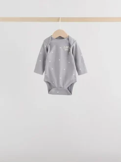 Next Baby Long Sleeve Bodysuits 5 Pack Monochrome Outlet